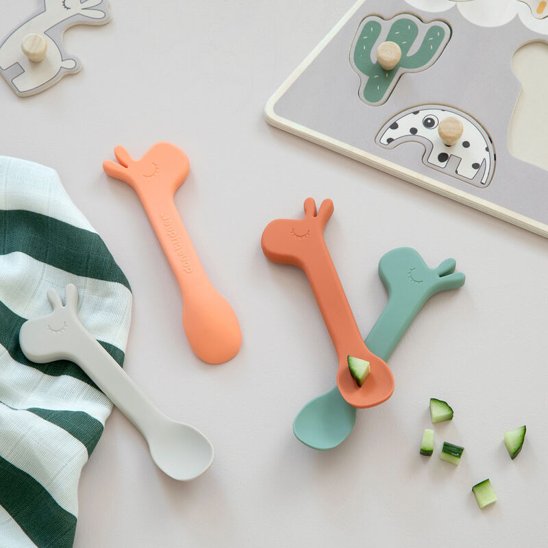 Done By Deer - Silicone Spoon - Pack of 2 - Lalee - Powder