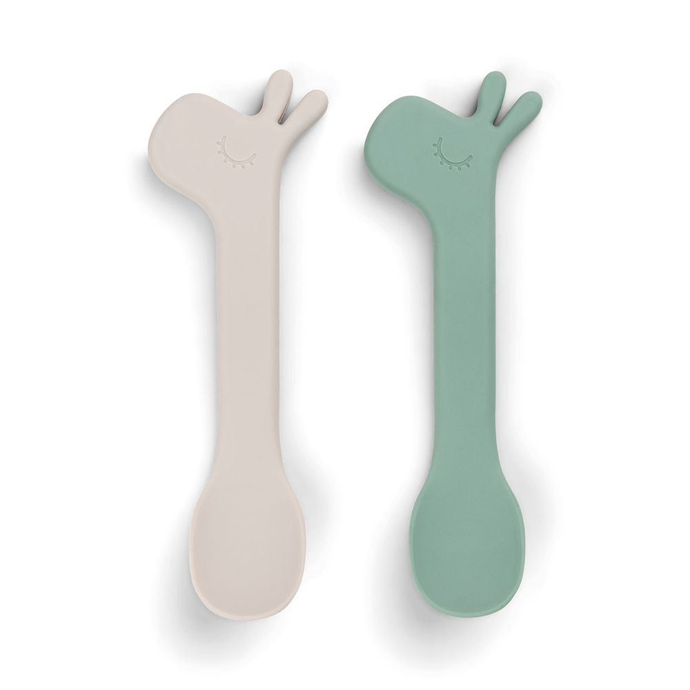 Done By Deer - Silicone Spoon - Lalee Green - Pack of 2