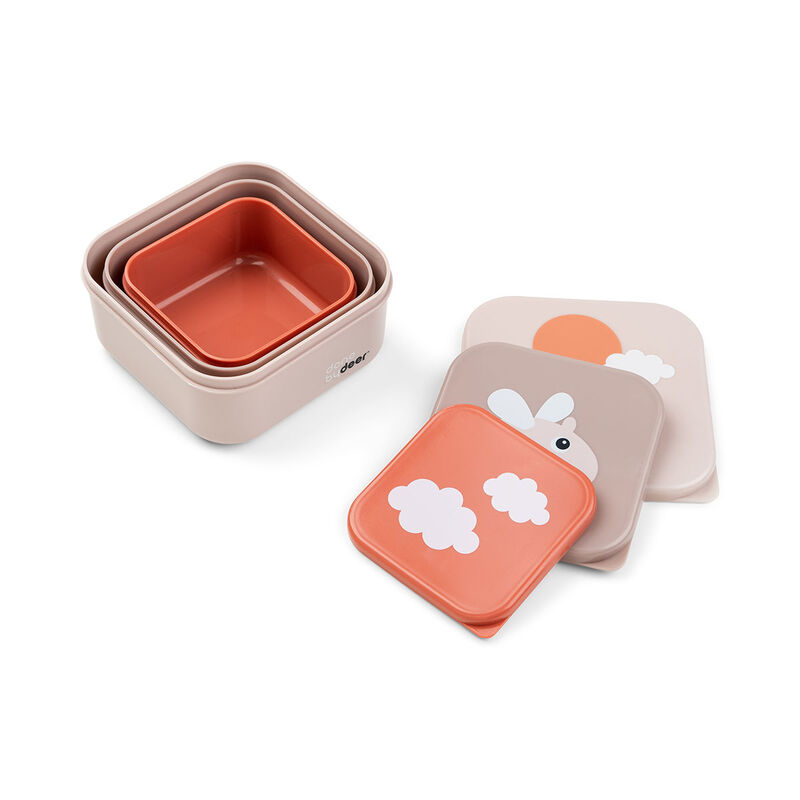 Done By Deer - Snack Box Set - 3 Pcs - Happy Clouds - Powder