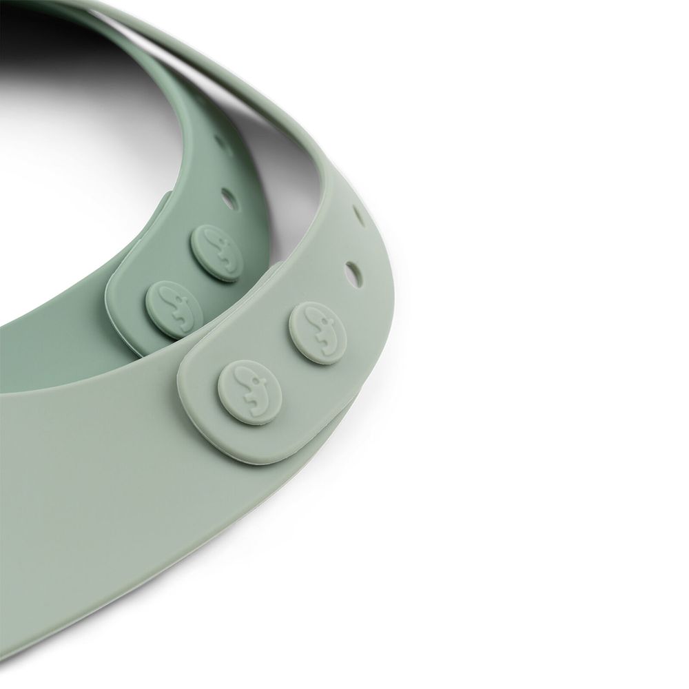 Done By Deer - Silicone Bib - Pack of 2 - Croco - Green