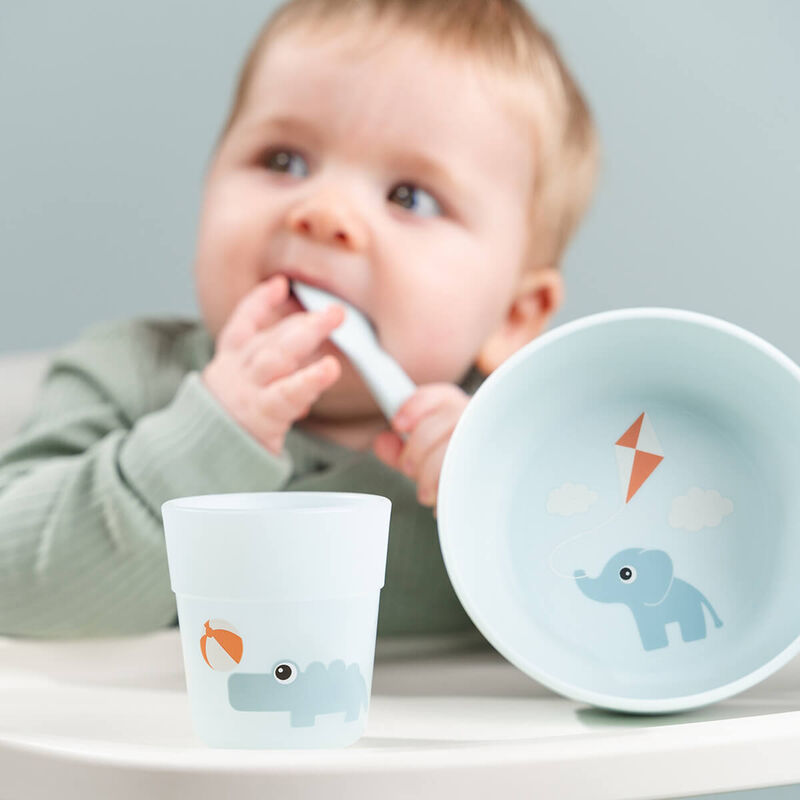 Done By Deer - Foodie First Meal Set - 3 Pcs - Playground - Blue