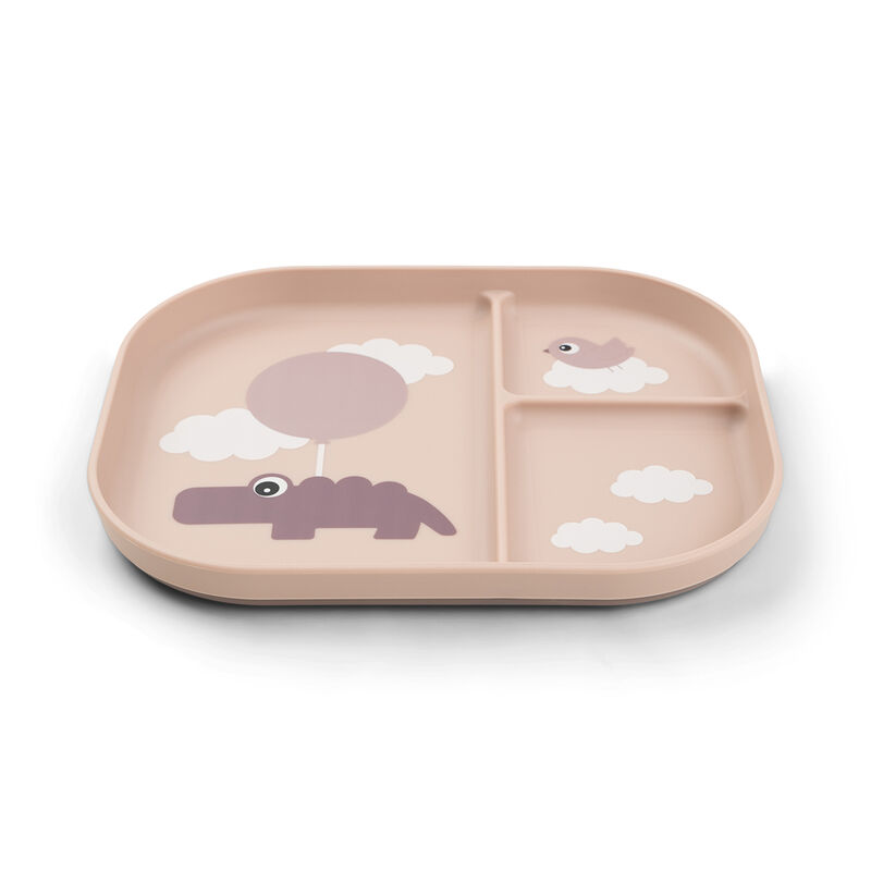 Done By Deer Foodie 3 Compartments Plate - Happy Clouds - Powder