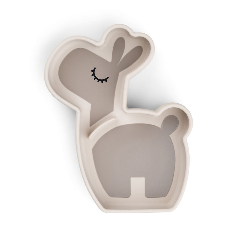 Done By Deer Silicone Stick & Stay Snack Plate - Lalee - Sand
