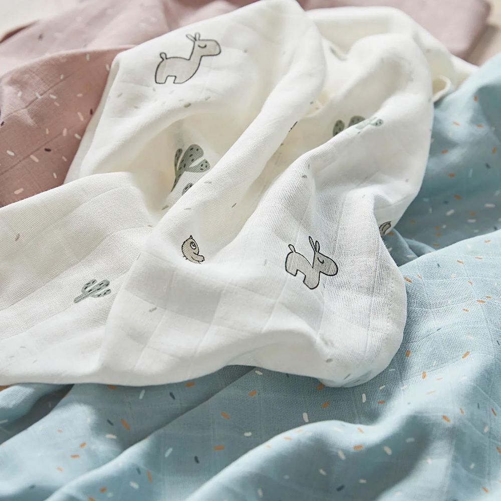 Done By Deer - Printed Swaddle - Playground Powder