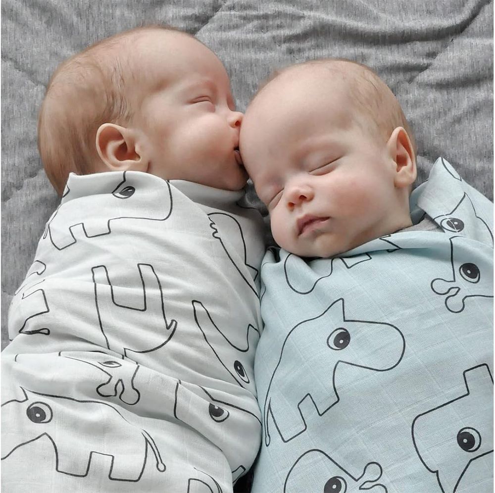 Done By Deer - Printed Swaddle - Playground Powder
