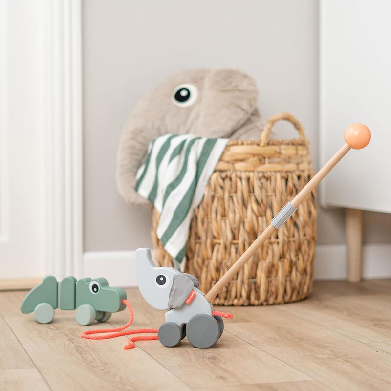 Done By Deer - Pull Along Wiggle Toy - Croco Green