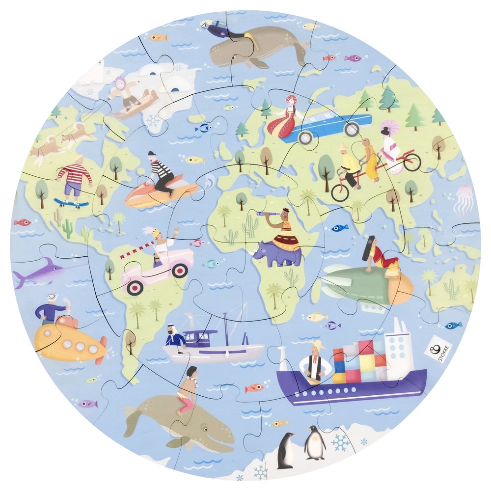 Stokke - V2 Around The World Mutable Puzzle - 28 Pcs
