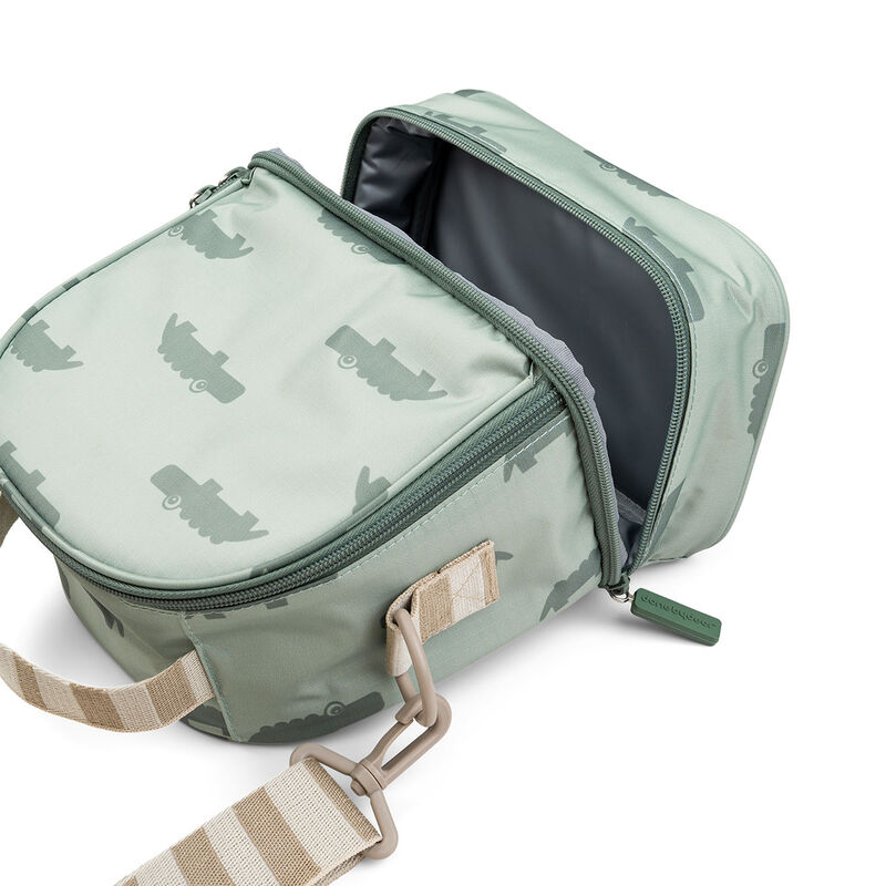 Done By Deer - Kids Insulated Lunch Bag - Croco - Green