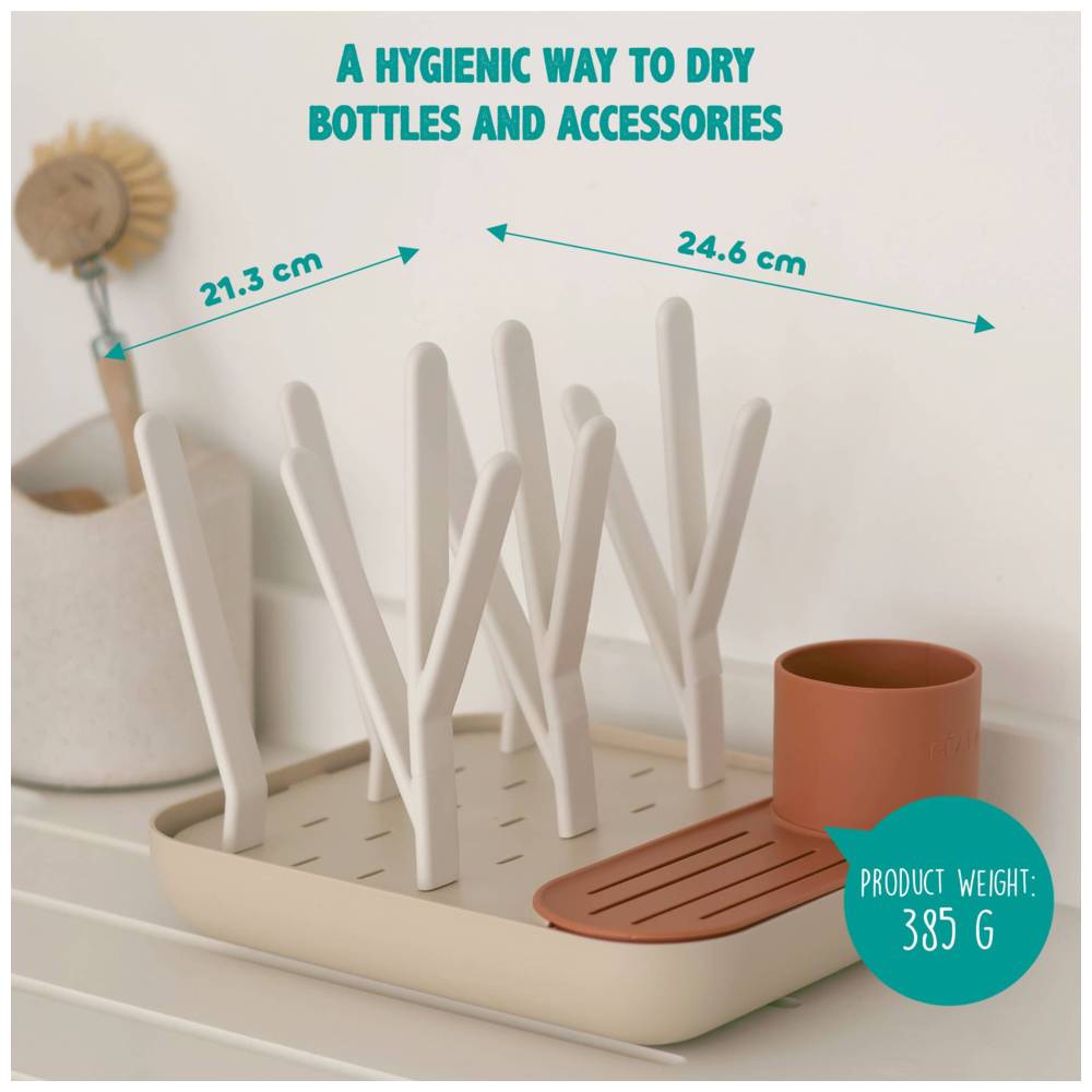 Beaba Forest Draining Rack - Terracotta Clay