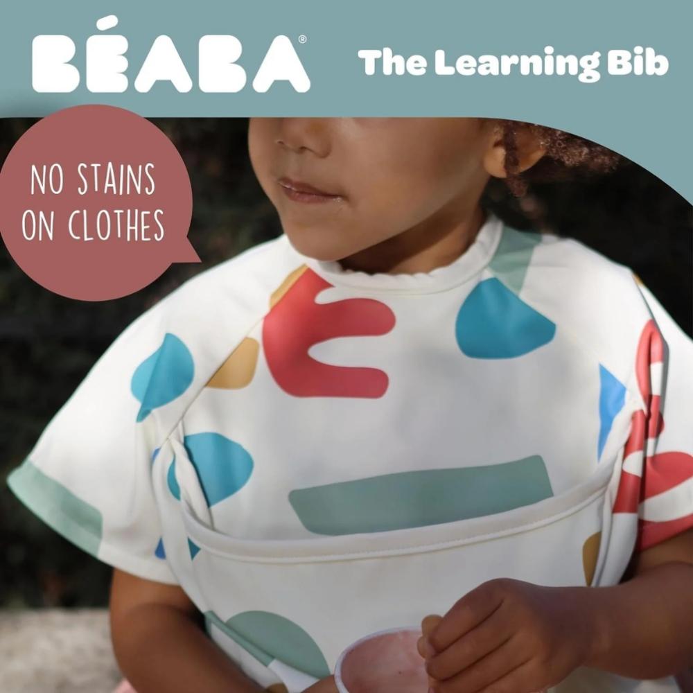 Beaba - 2-in-1 Bib With Removable Sleeves - Playful