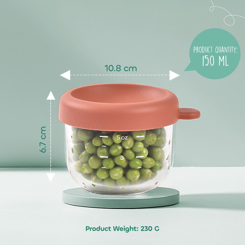 Beaba Glass Baby Food Jar - Terracotta - 150ml