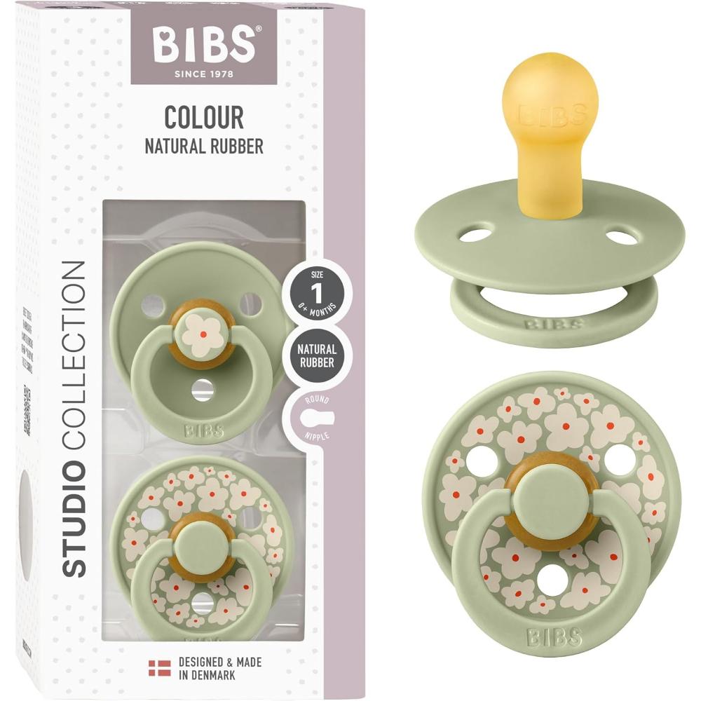 Bibs - Studio Colour Pacifier - Jasmine Sage Mix - Size 1 - 2pcs