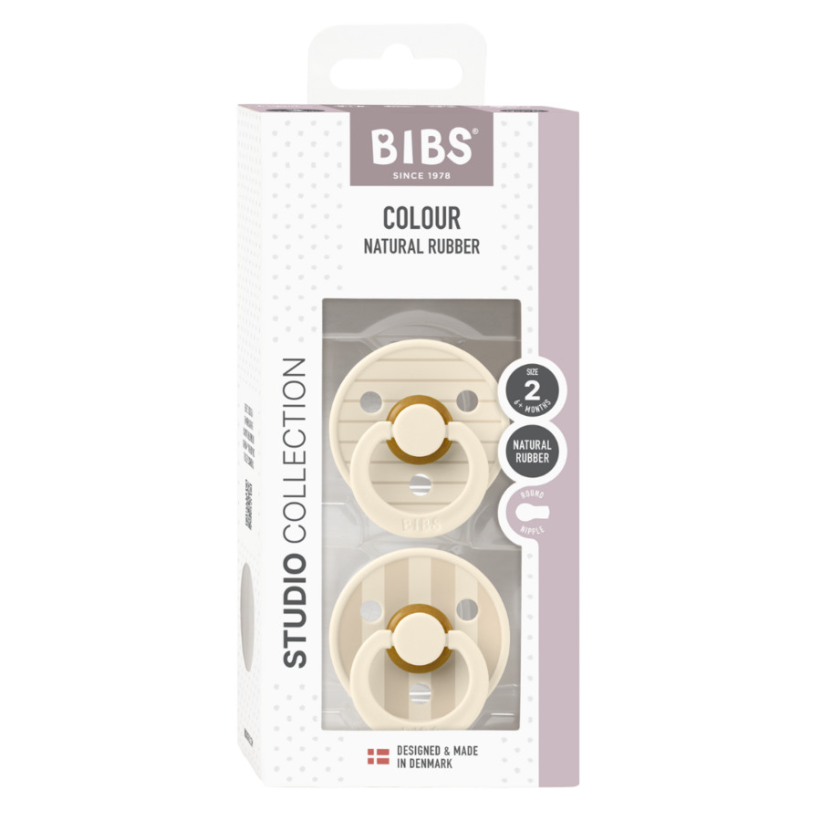 Bibs - Studio Colour Pacifier - Ivory Vanilla Mix - Size 2 - 2pcs