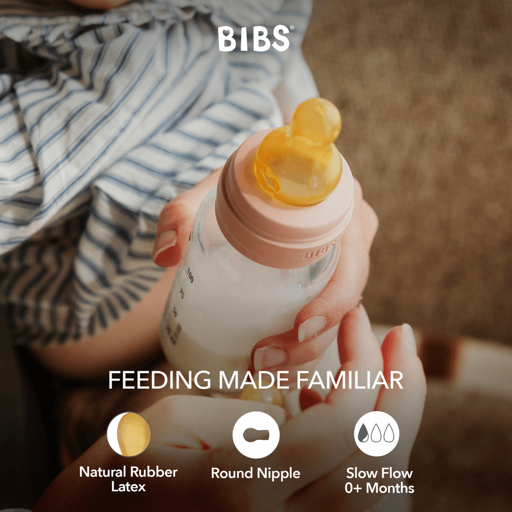 Bibs - Latex Baby Bottle Nipple Slow Flow Pack of 2 - 0-3M