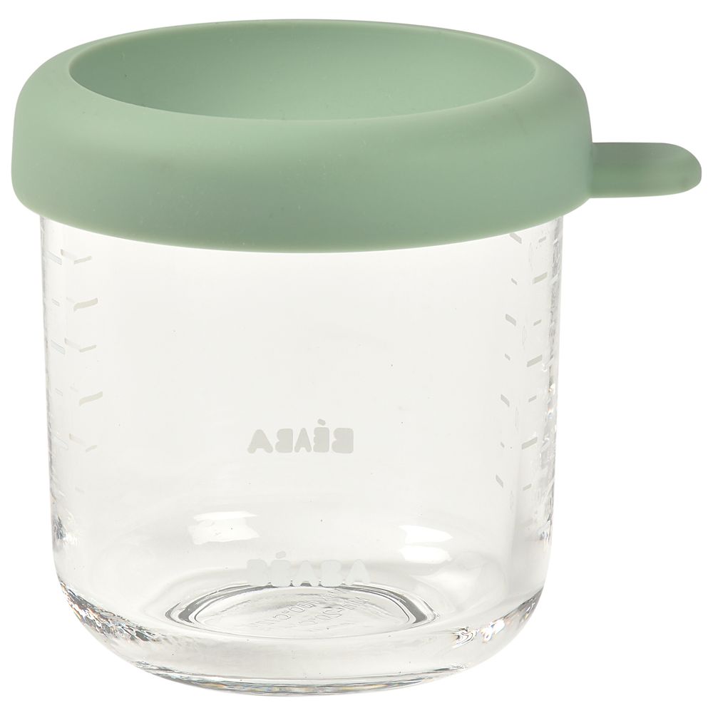 Beaba Conservative Glass Food Container - Sage Green - 250 ml