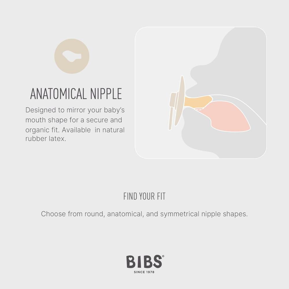 Bibs - Latex Anatomical Pacifiers 6M - Ivory/Blush - Pack of 2 - Size2