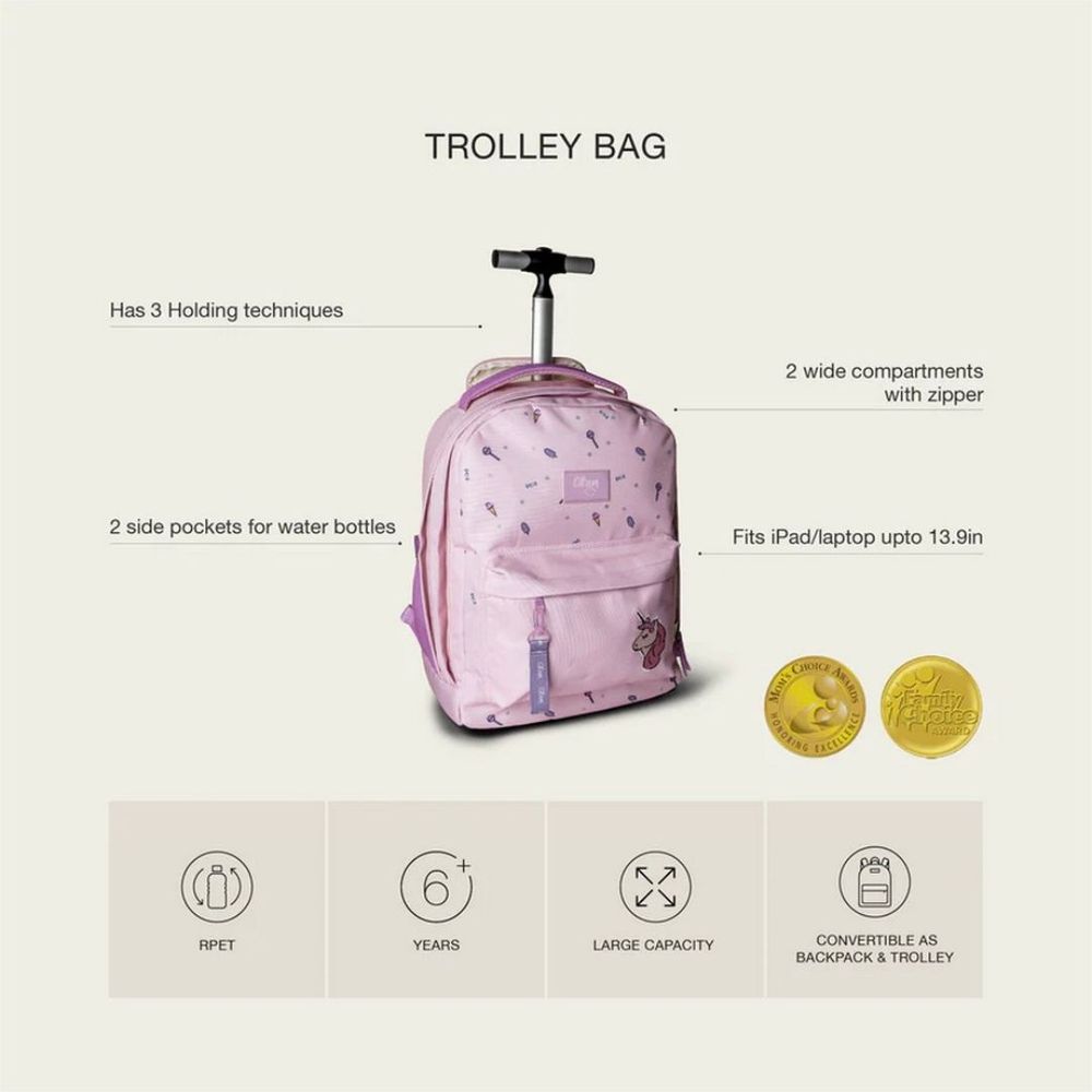 Citron - Ballerina Trolley Bag - Beige