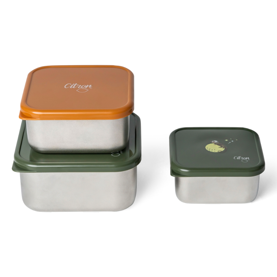 Citron - Stainless Steel Nesting Lunch Box - 3pcs