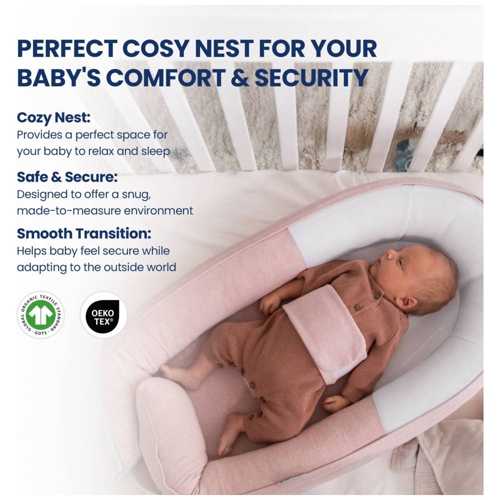 Doomoo Cocoon Baby Nest - Chine Pink
