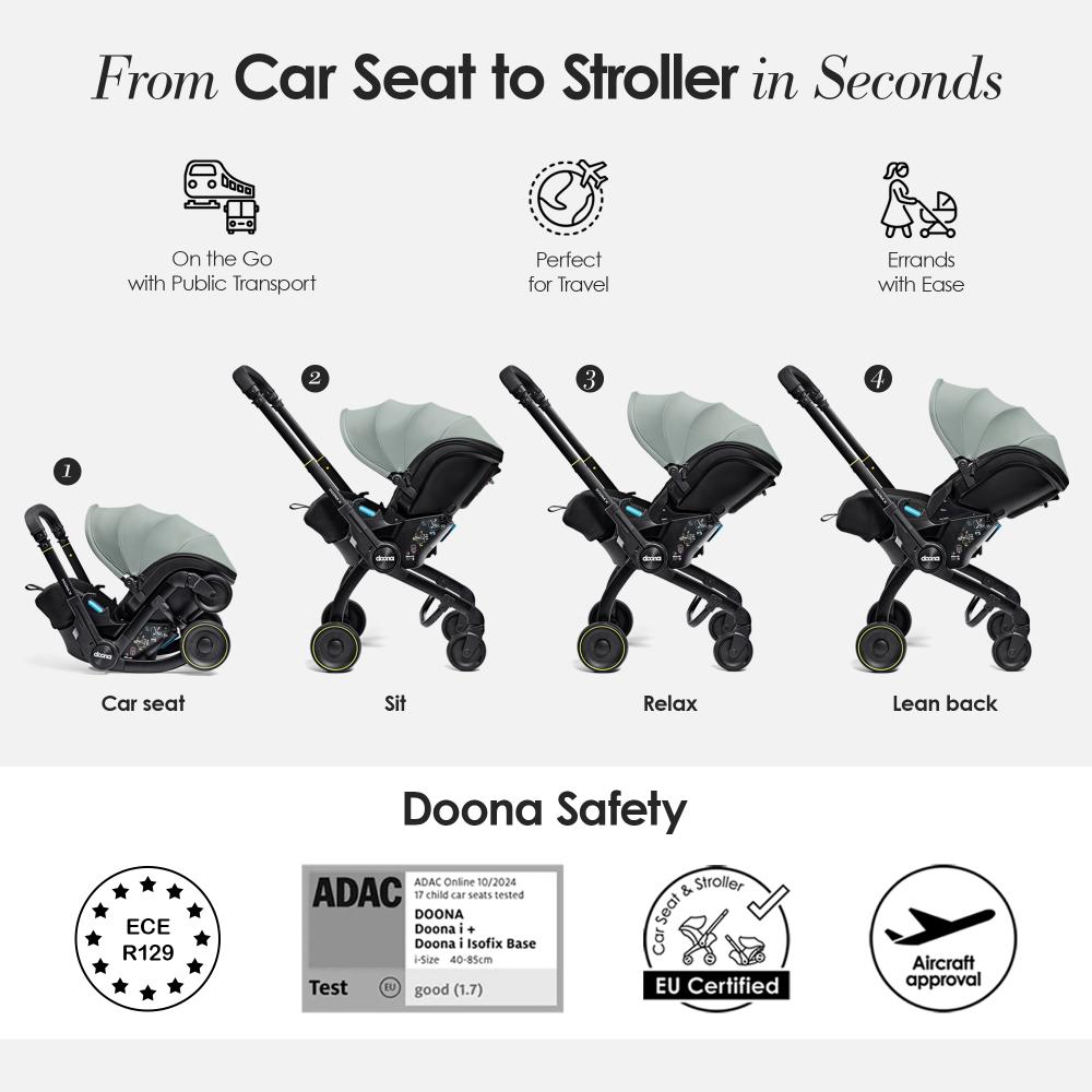 Doona X Infant Car Seat & Stroller - Dusty Sage