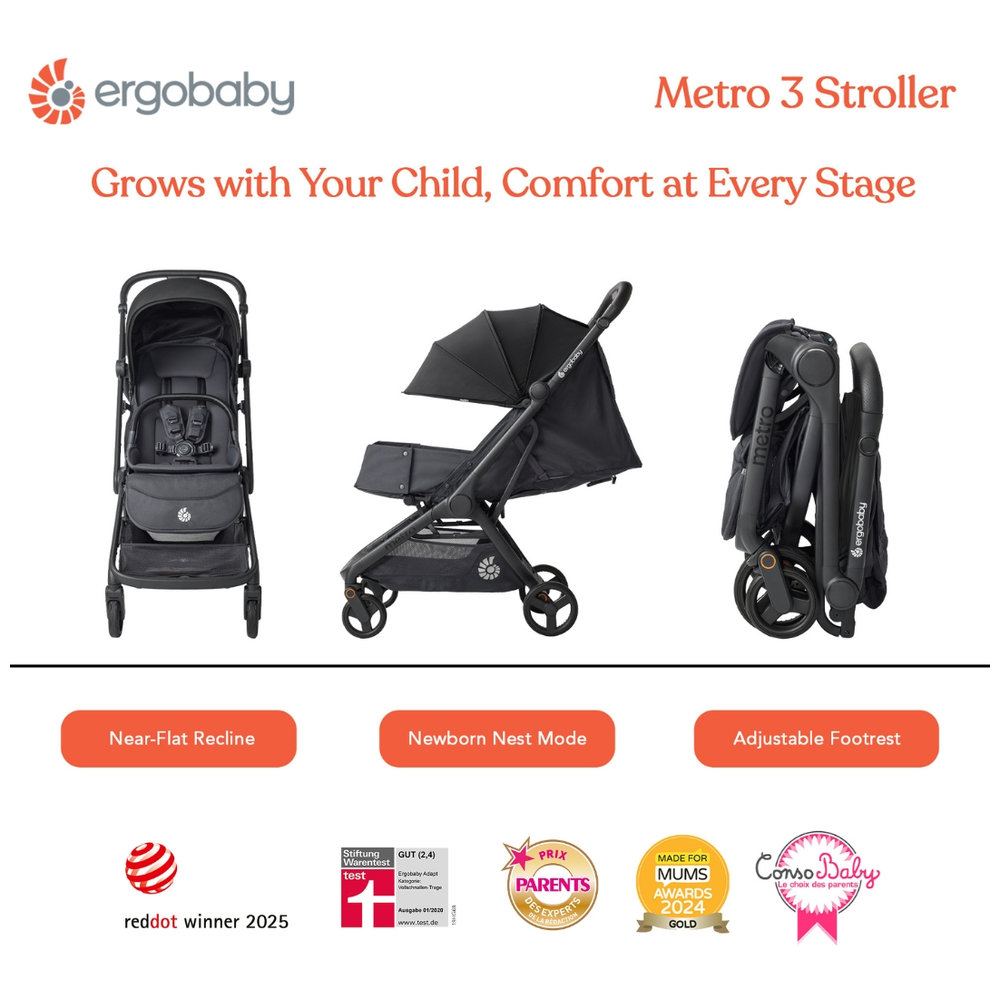 Ergobaby - Metro 3 Stroller Eu - Compact Lightweight