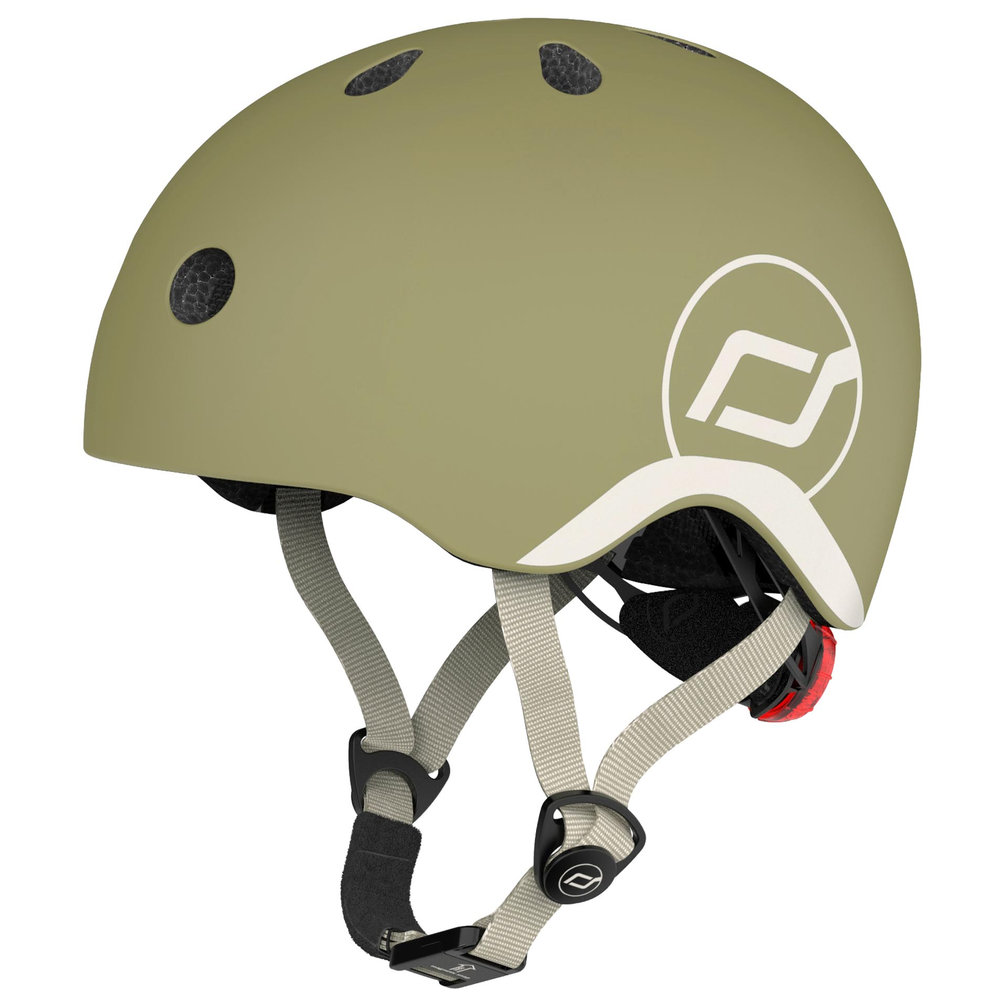 Scoot & Ride - Baby Helmet XXS-S, Adjustable Safety Helmet - Olive