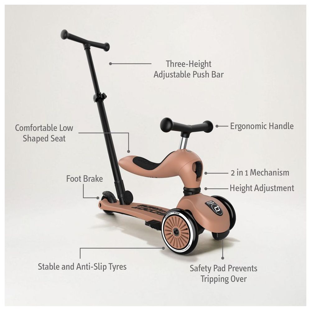 Scoot & Ride 2-in-1 Highwaykick 1 Push and Go – Mocha