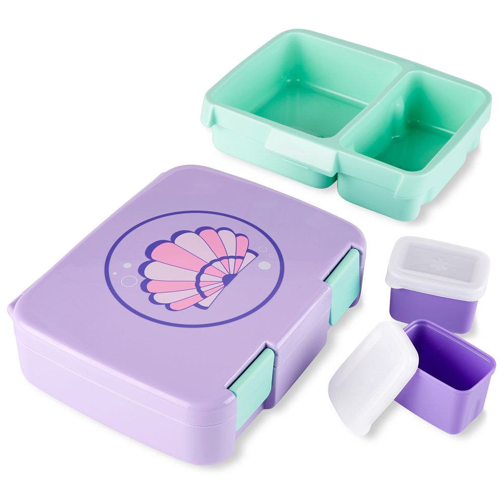 Skiphop - 2 Compartments Spark Style Bento Box - Seashell