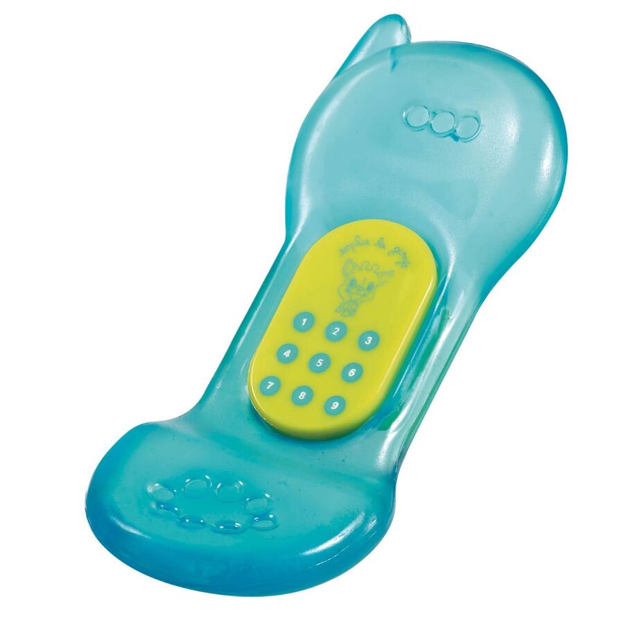 Sophie La Girafe - Ice Bite Telephone Teether Blue/Yellow
