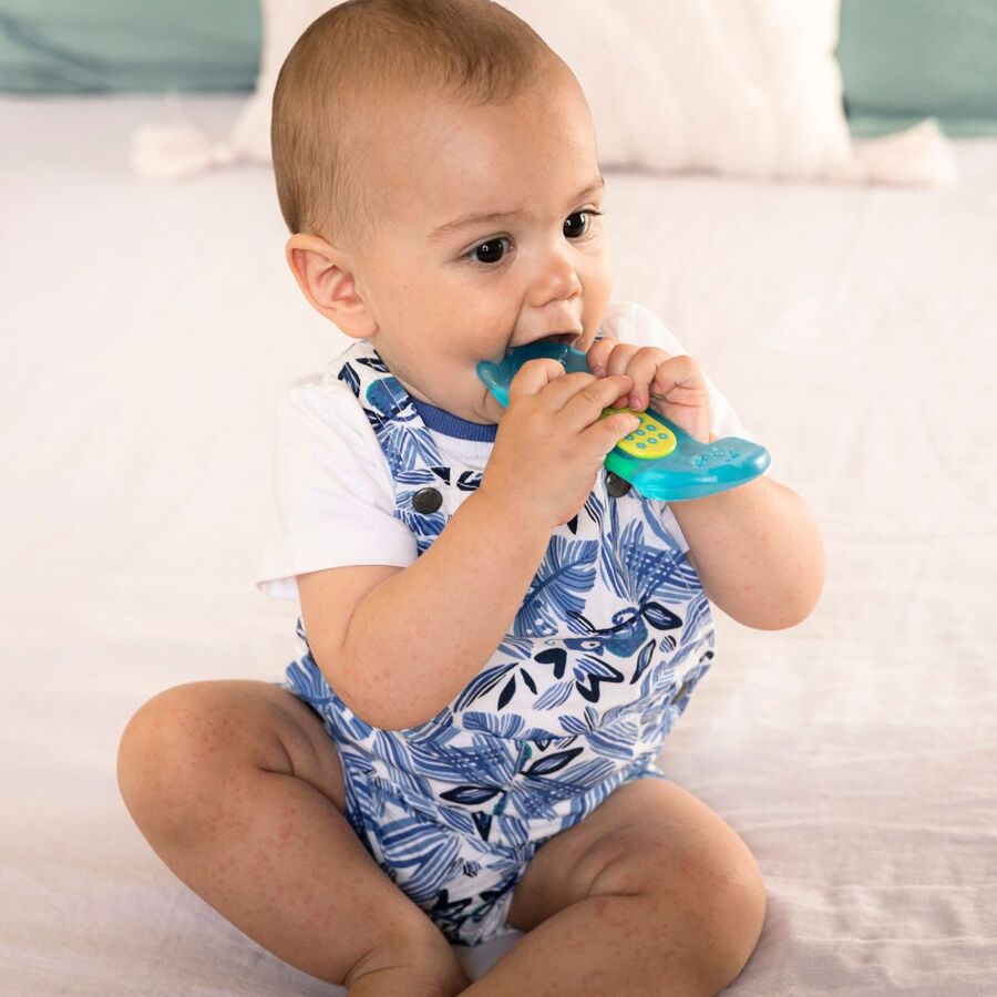 Sophie La Girafe - Ice Bite Telephone Teether Blue/Yellow