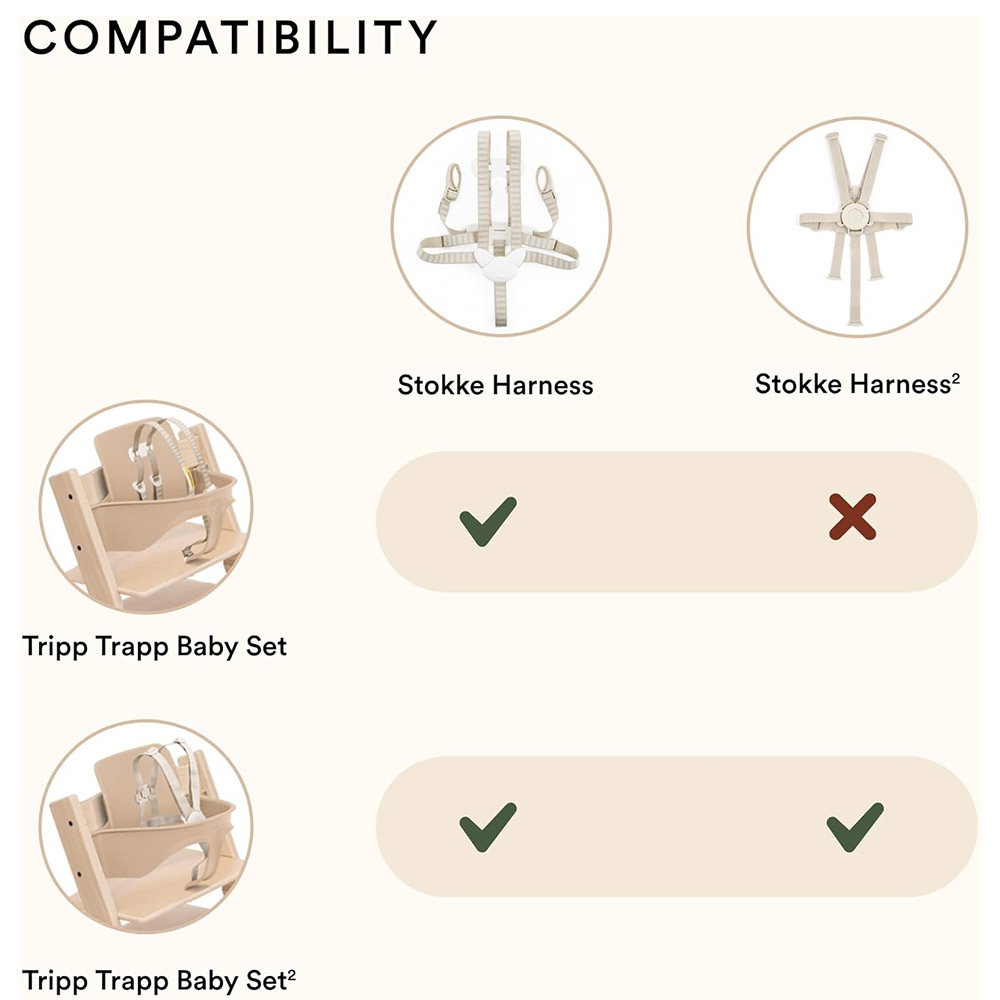 Stokke Tripp Trapp Chair Harness Beige V2