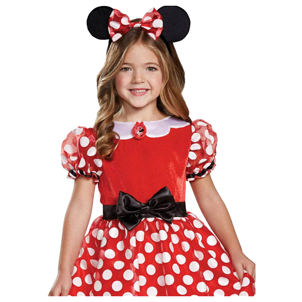 Party Centre - Minnie Mouse Girls Classic Minnie Costume - Red