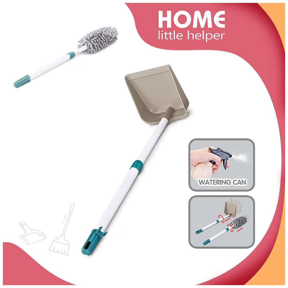 Little Angel Kids Toys Cleaning Trolley Set With Mop & Tools