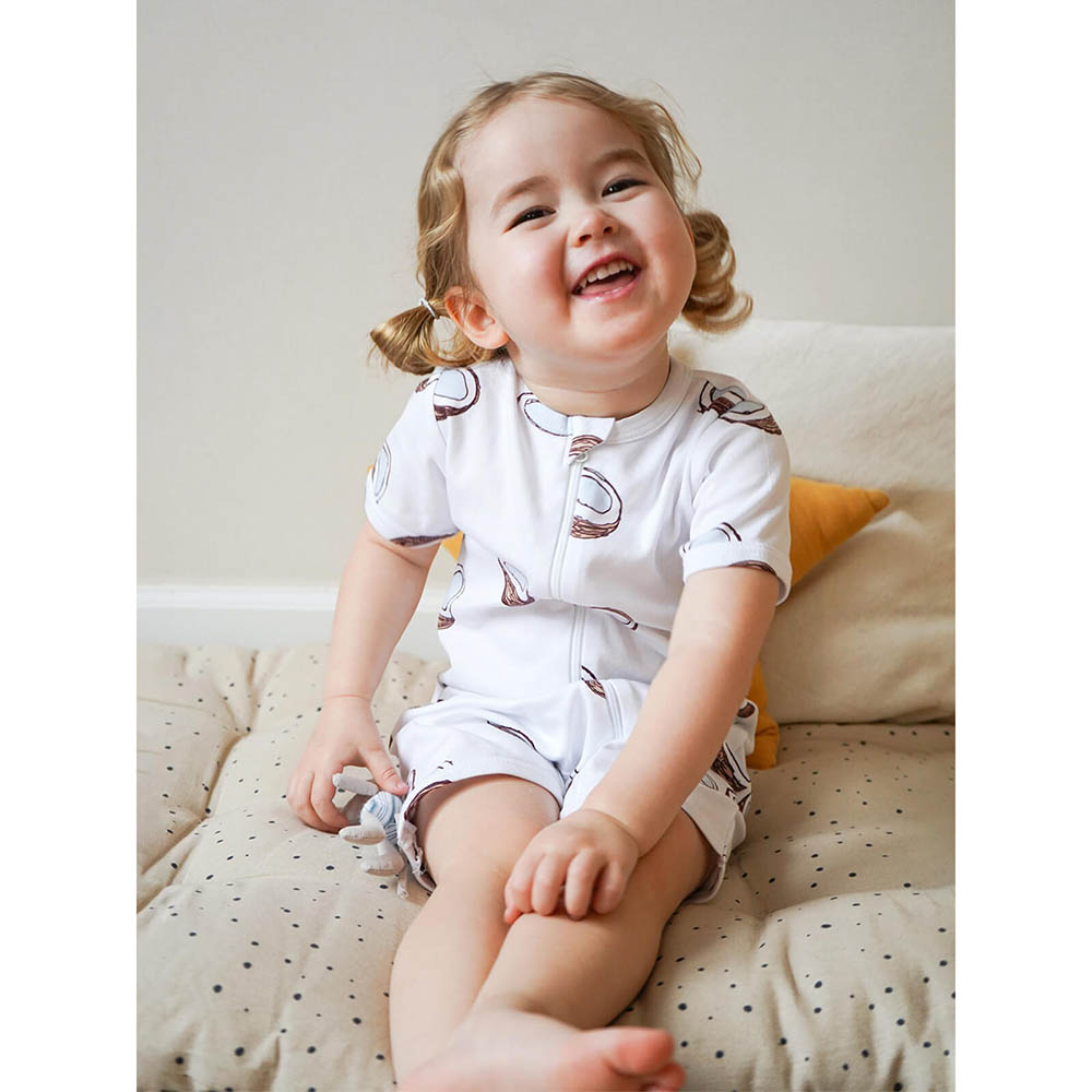 Mjolk Sleep and Play Romper Coconuts