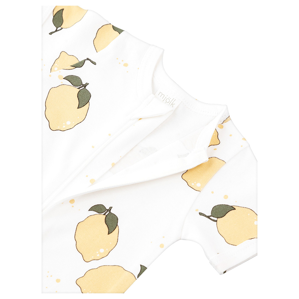 Mjolk Sleep and Play Romper Lemons