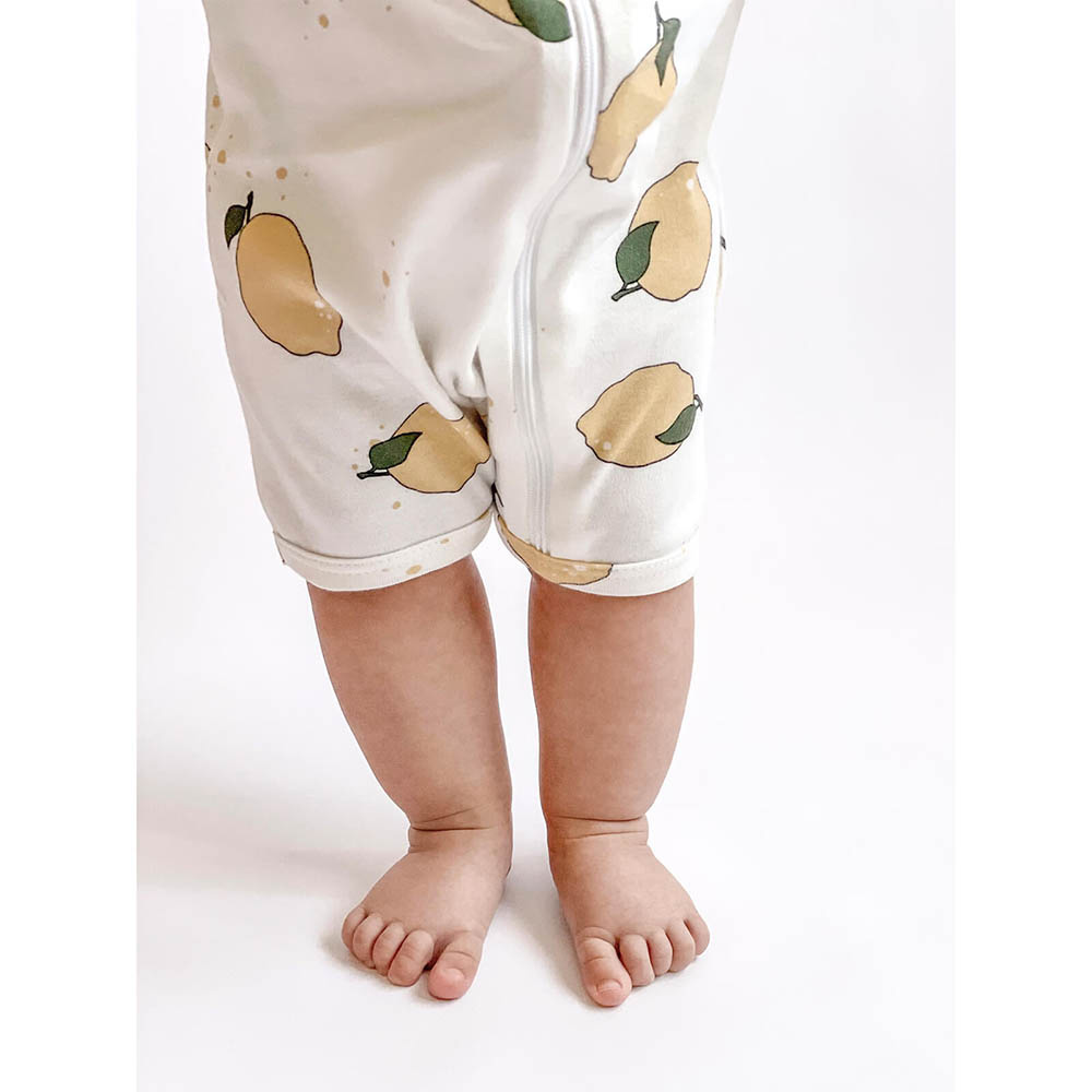 Mjolk Sleep and Play Romper Lemons