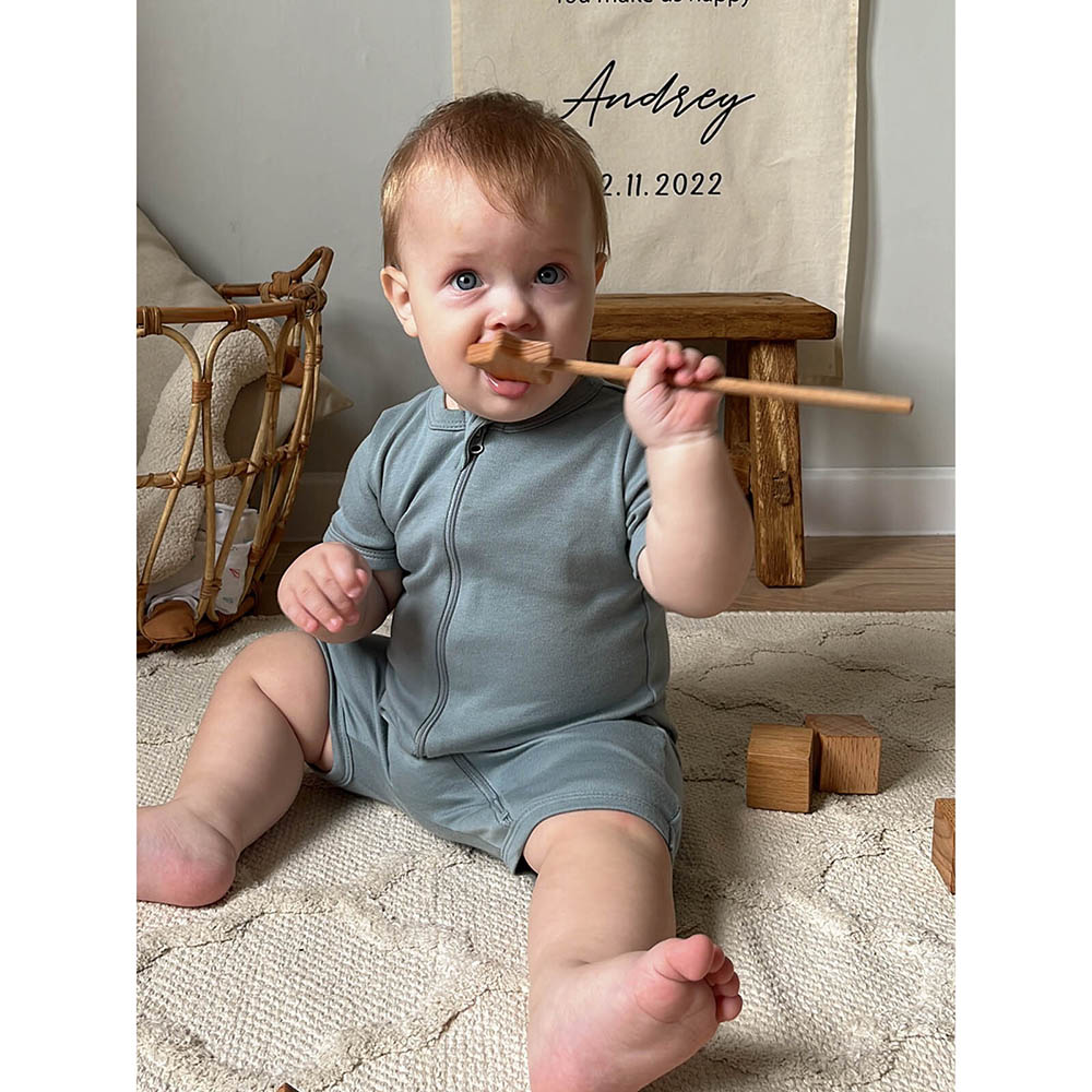 Mjolk Sleep and Play Romper - Baby Blue