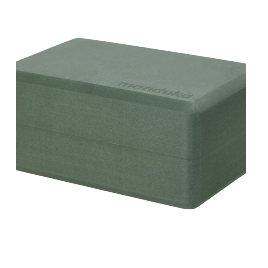 Manduka - Recycled Foam Yoga Block - Sage - 4-inch