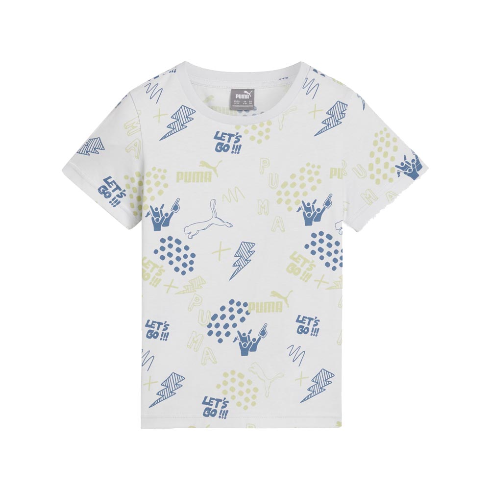 Puma Ess& Fc All-Over Print T-Shirt Mist - Silver