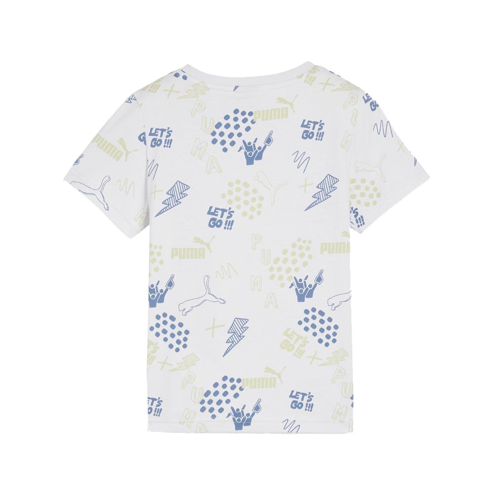 Puma Ess& Fc All-Over Print T-Shirt Mist - Silver