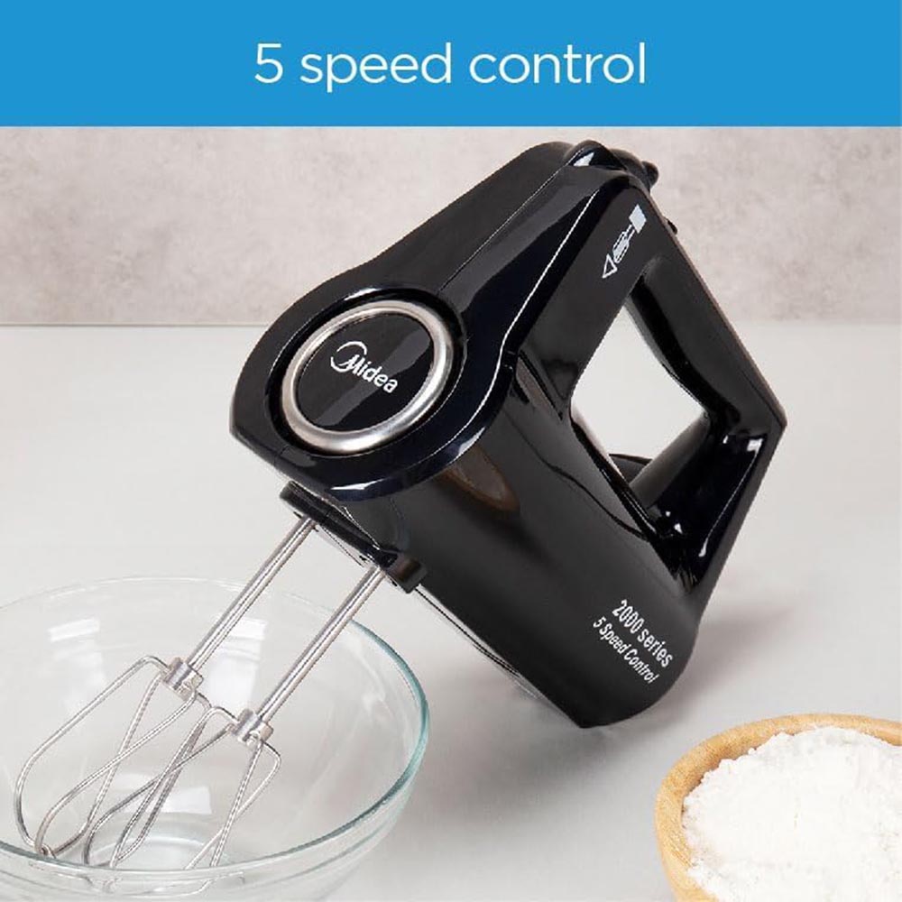 Midea Hand Mixer With Electric Whisk - Black - 400 W