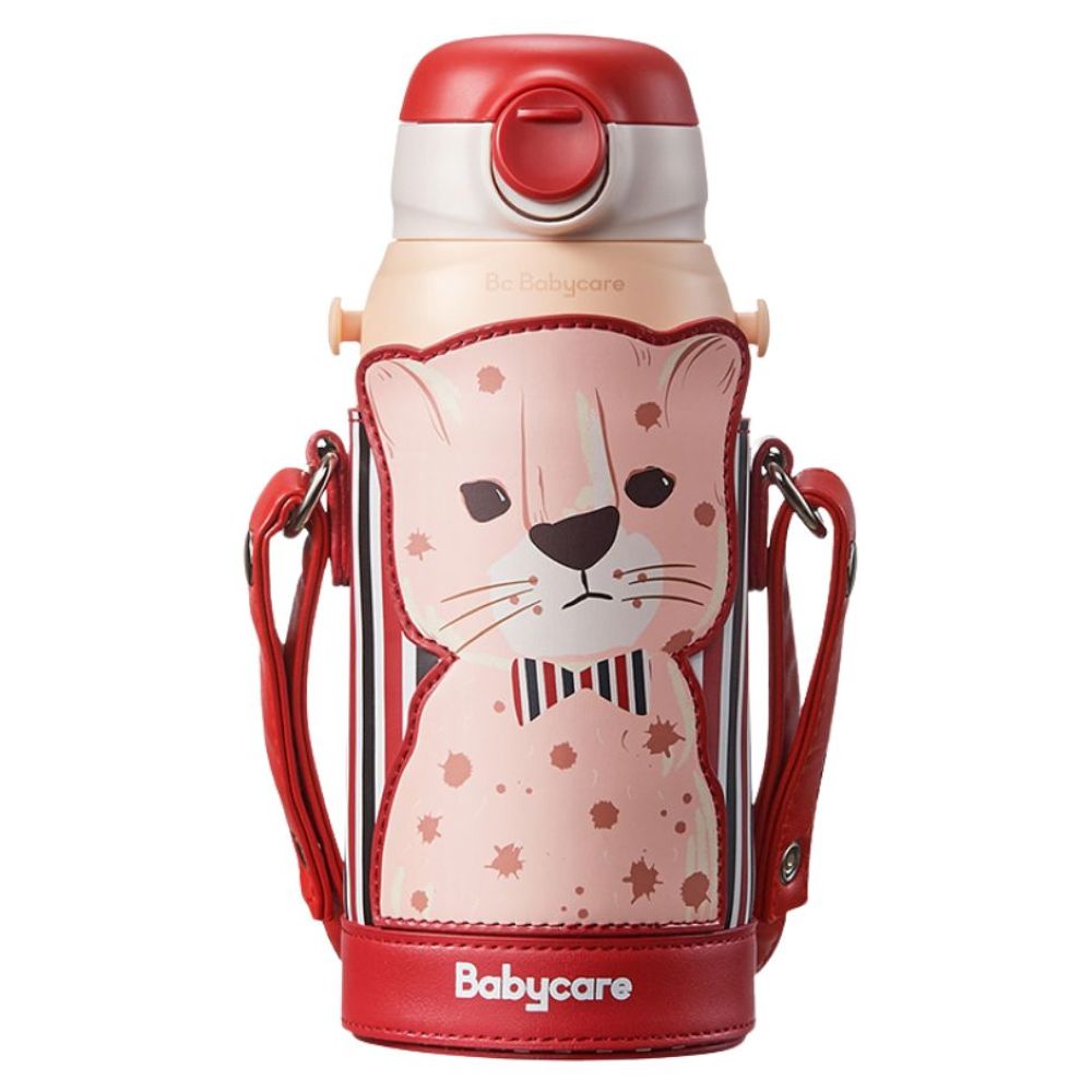 Babycare - 3 - in - 1 Vacuum Bottle With Straw - Leopard - 600ml