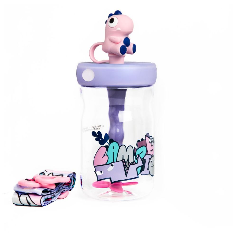 Babycare - T - Rex Toby Sippy Cup - Purple - 500ml