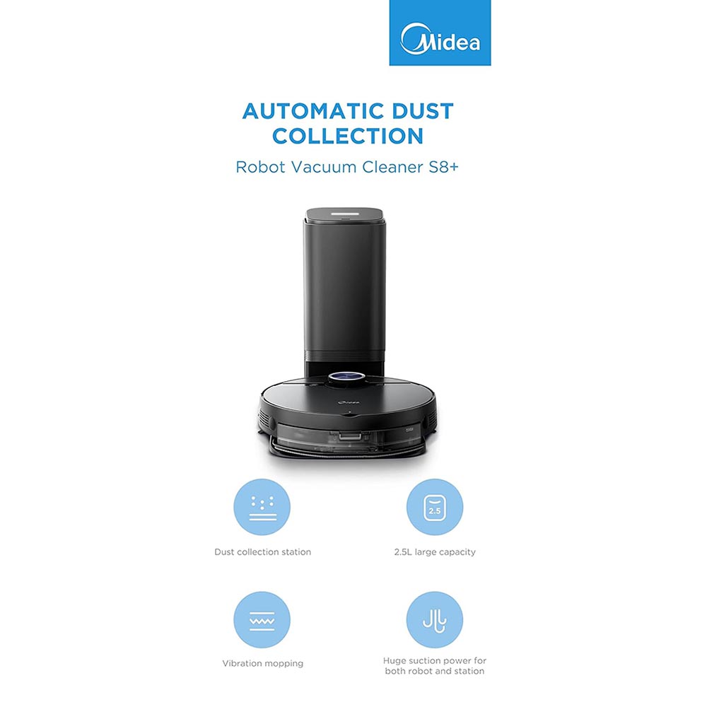 Midea Robot Vacuum Cleaner S8+ - Black