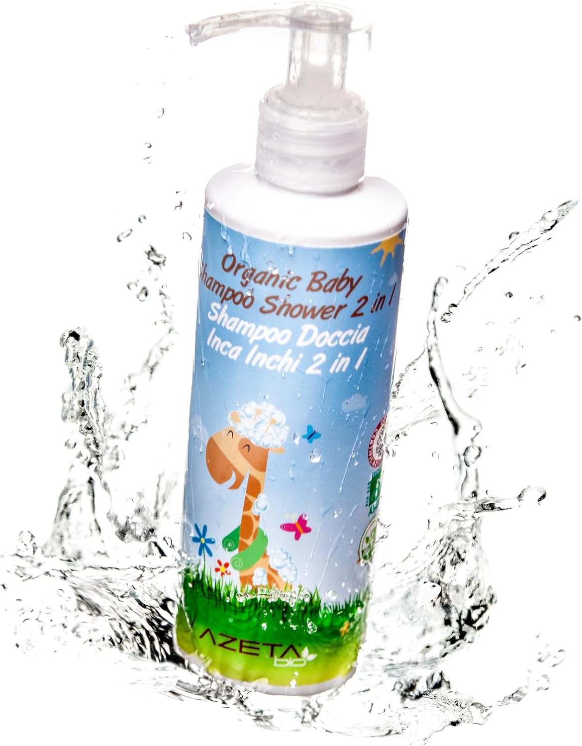 Azeta - 2-in-1 Bio Organic Baby Body Wash And Shampoo - 200 ml