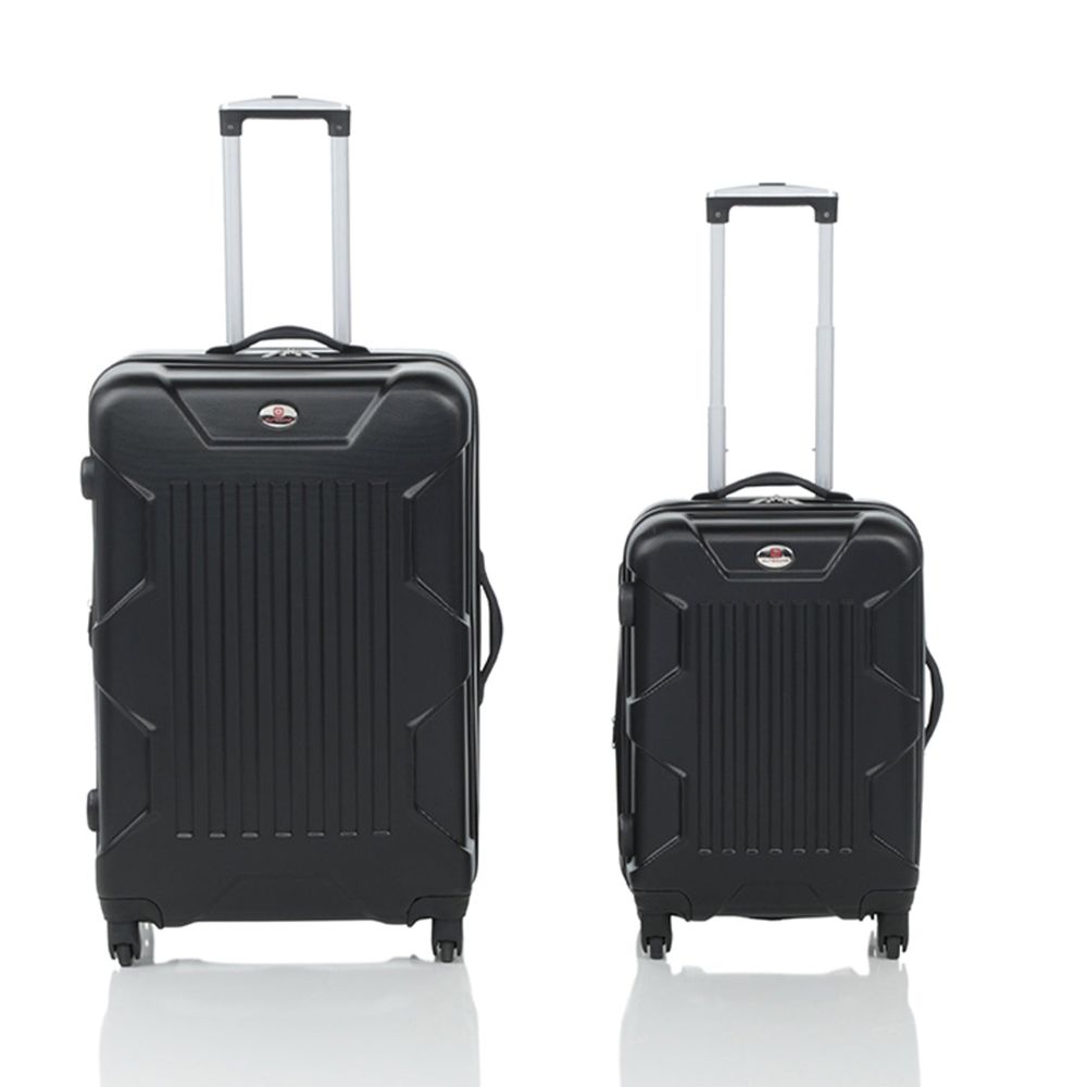 Outbound Hardside Spinner Wheels Luggage Set - Black - Pack of 2