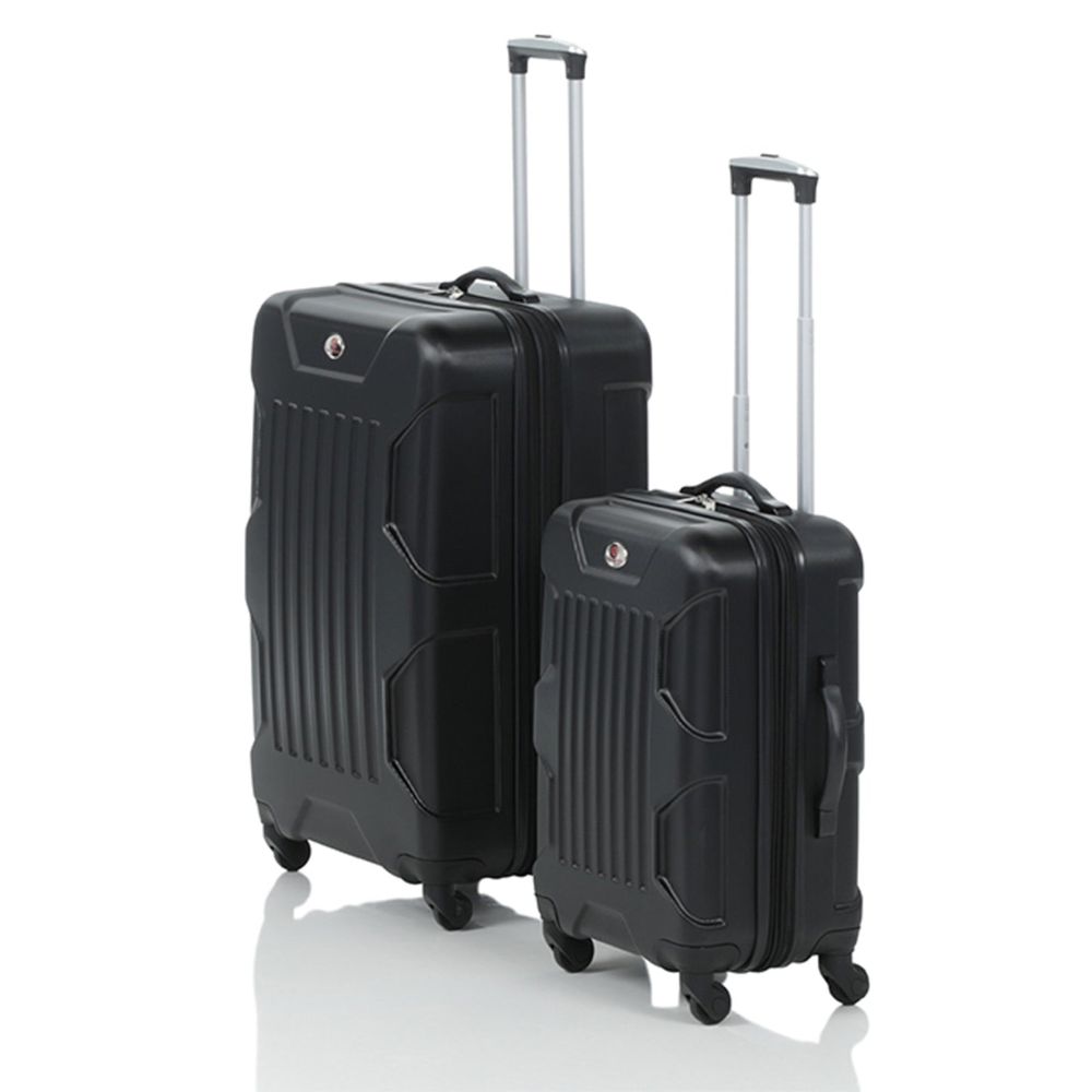 Outbound Hardside Spinner Wheels Luggage Set - Black - Pack of 2