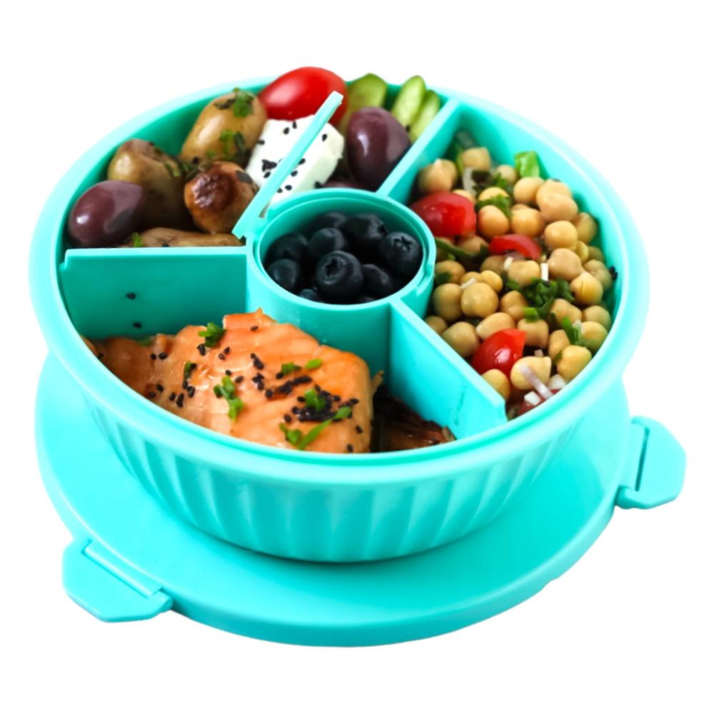 Yumbox - 3 Part Divider Poke Bowls - Paradise Aqua