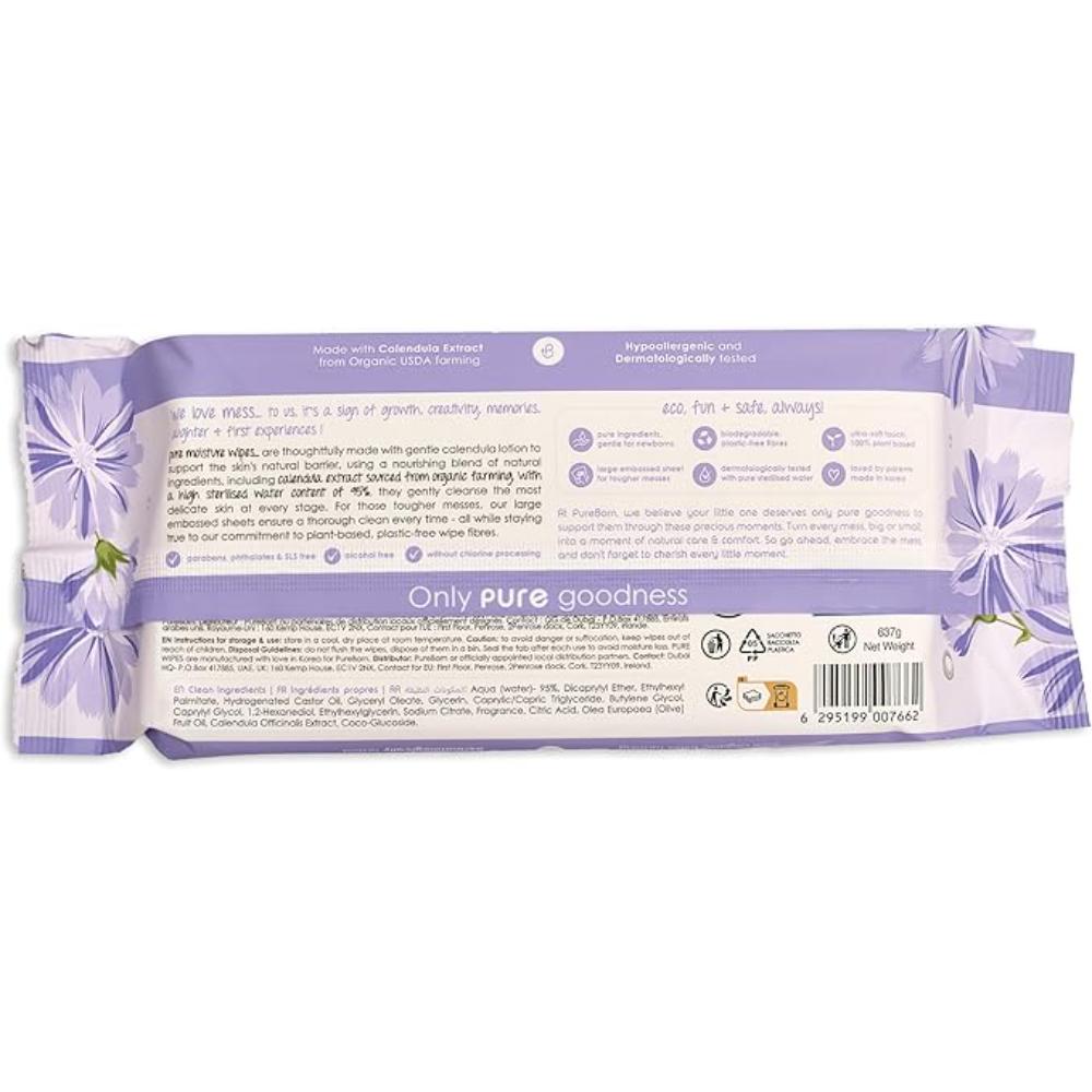 Pureborn - Pure Moisture Wipes With Organic Calendula Lotion - 720 Pcs