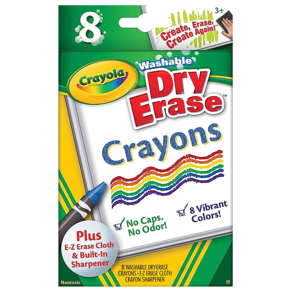 Crayola - Dry Erase Crayons - 8 Pcs